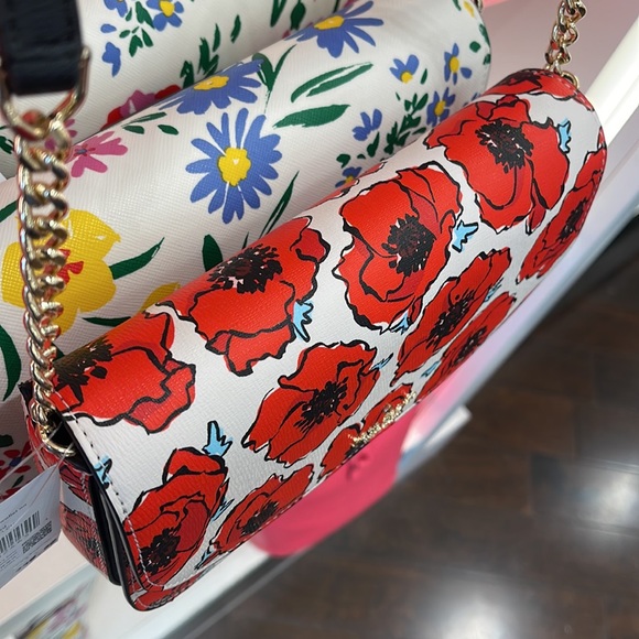 Kate Spade Kristi Poppy Printed Flap Crossbody 
Cream Multi NWT - Picture 8 of 16
